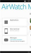 "Agent Airwatch MDM sous Windows Phone"